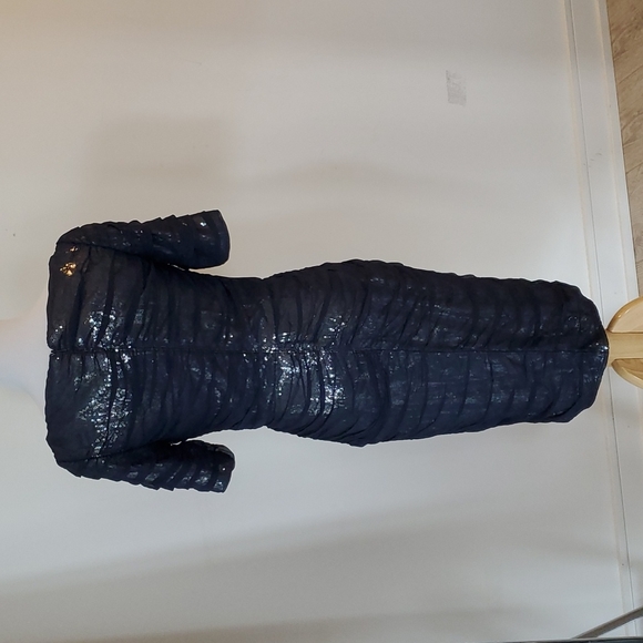 Tadashi Shoji Blue Sequin Net Dress Cocktail Gown - Size 4 - Picture 3 of 14